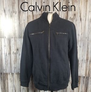 Calvin Klein Mens Zip Up  Sweater Blue G40